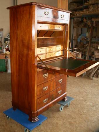 secretaire XIXeme noyer restaure